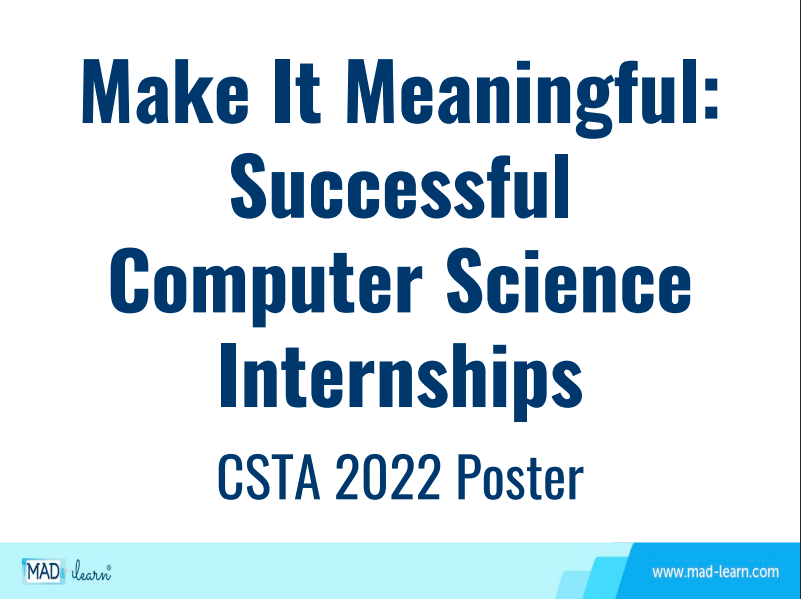 Computer science internships title slide