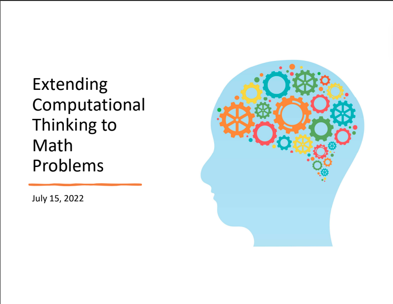 computational thinking on math problems - title slide