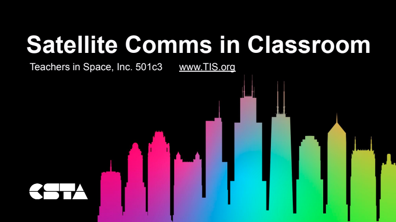 satellite comms in classroom - title slide