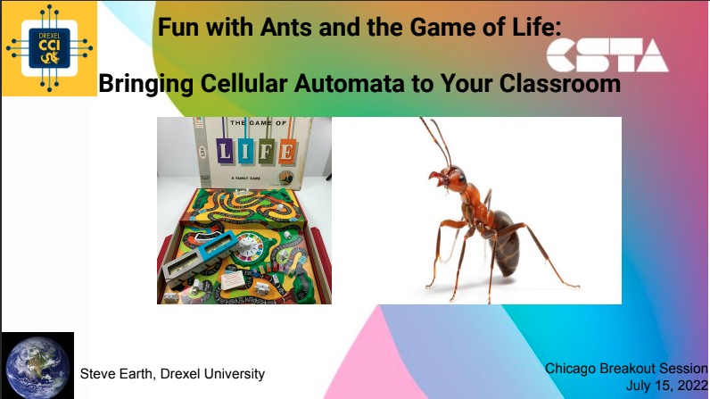 fun with ants and the game of life - title slide